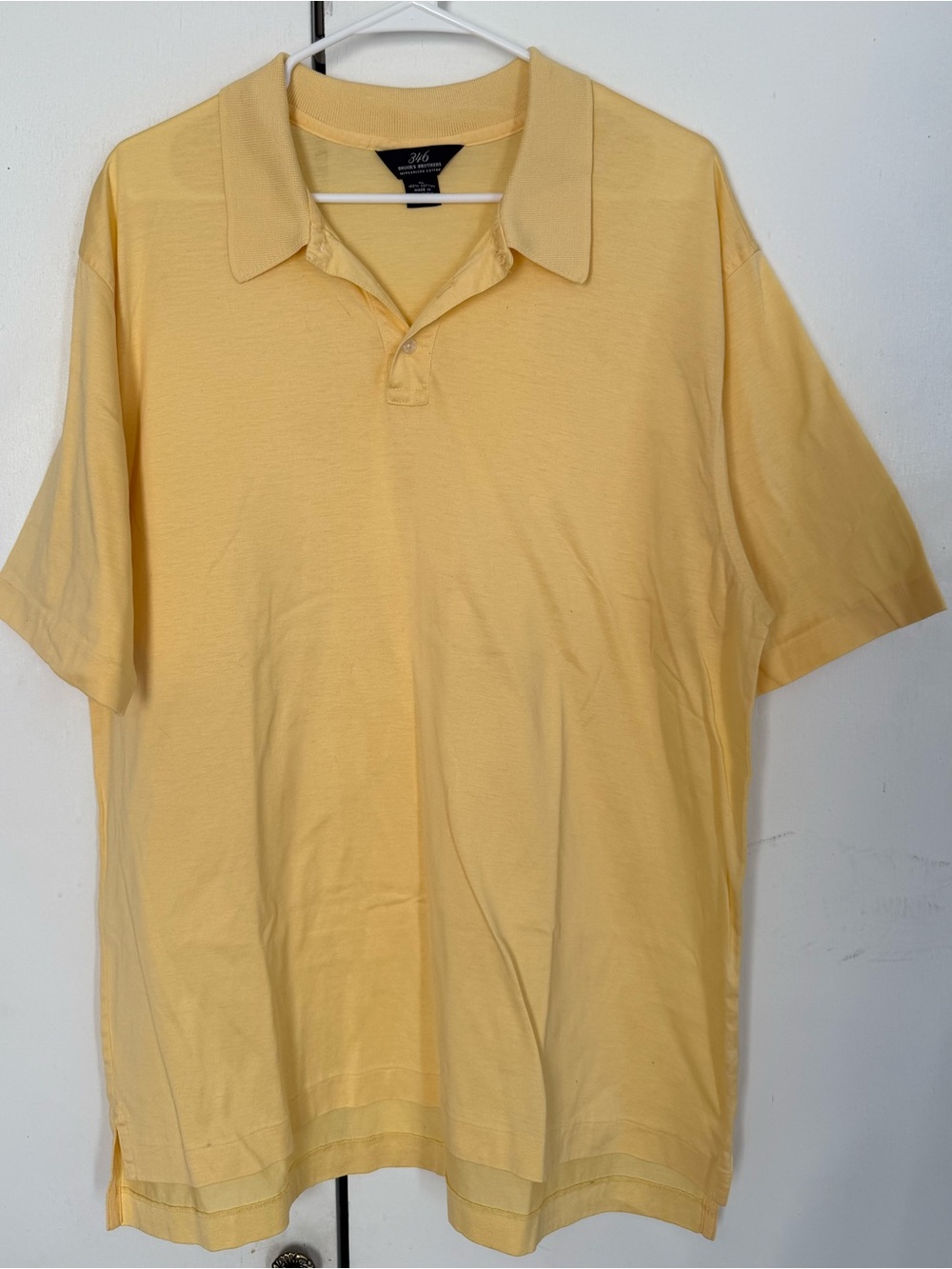 Brooks Brothers Pale Yellow Men's Polo Shirt P13